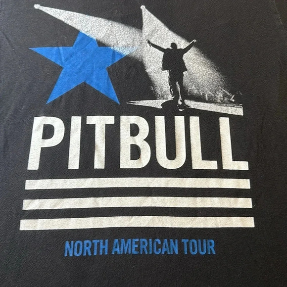 2013 PITBULL north american concert tour black short sleeve tshirt size large - Picture 2 of 4